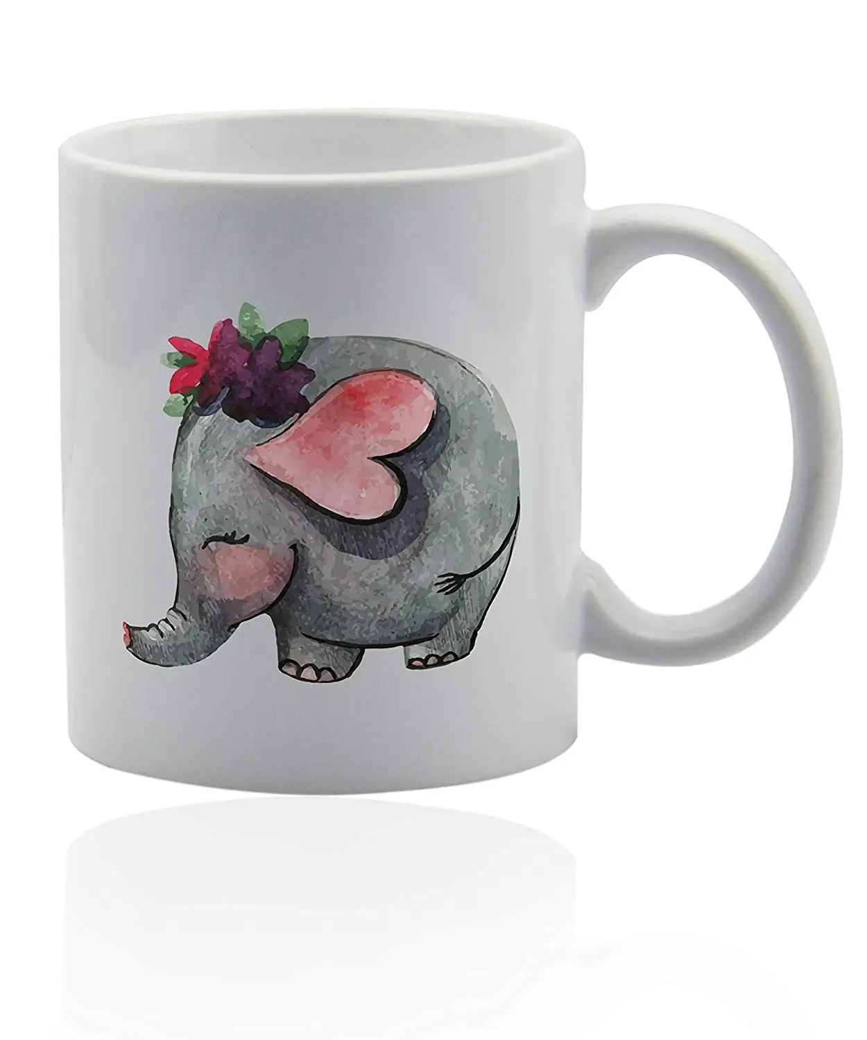 Кофейная Кружка со слоном 11 унций белая керамическая чашка. Чайная в