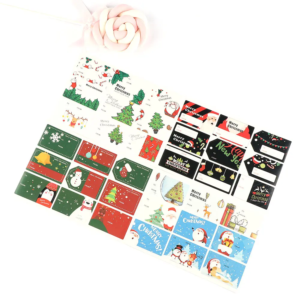 36 шт./компл. Новогодняя Рождественская тематическая Печать Подарочная бумага стикер студентов DIY многофункциональная дневник наклейка Торт упаковка для печенья этикетка