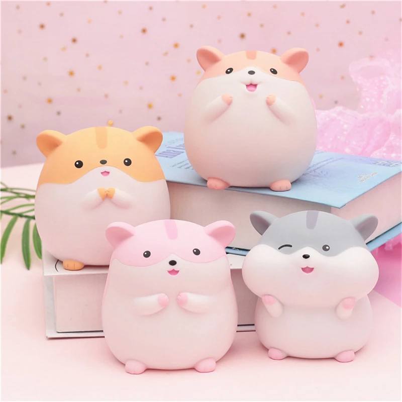 Zakka мультфильм милый ночной Светильник Смола хомяк коробка для денег Pippi крыса ночник Девушка Спальня прикроватная домашний Декор рождественские подарки