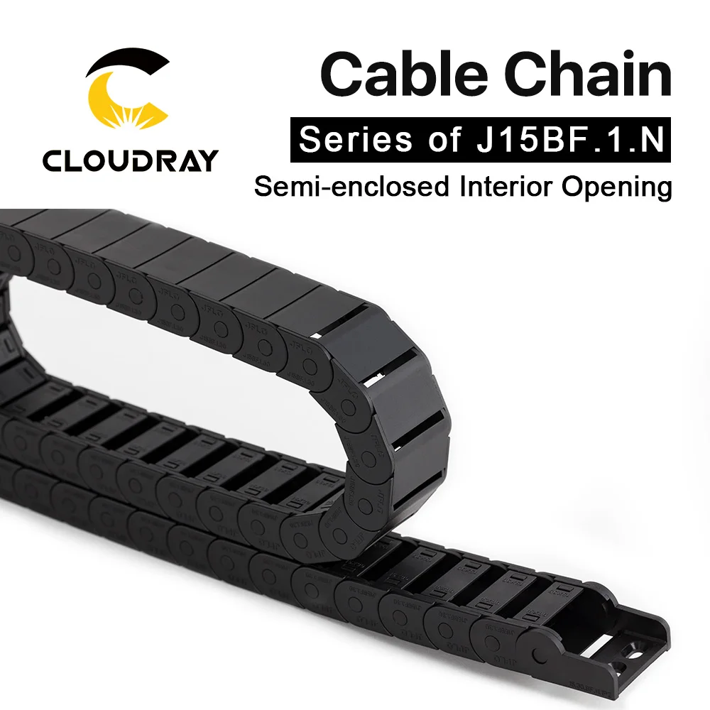 Cloudray кабельная цепь полузакрытое внутреннее отверстие 15x15 15x20 15x30 Тяговая пластиковая Тяговая трансмиссионная машина аксессуары