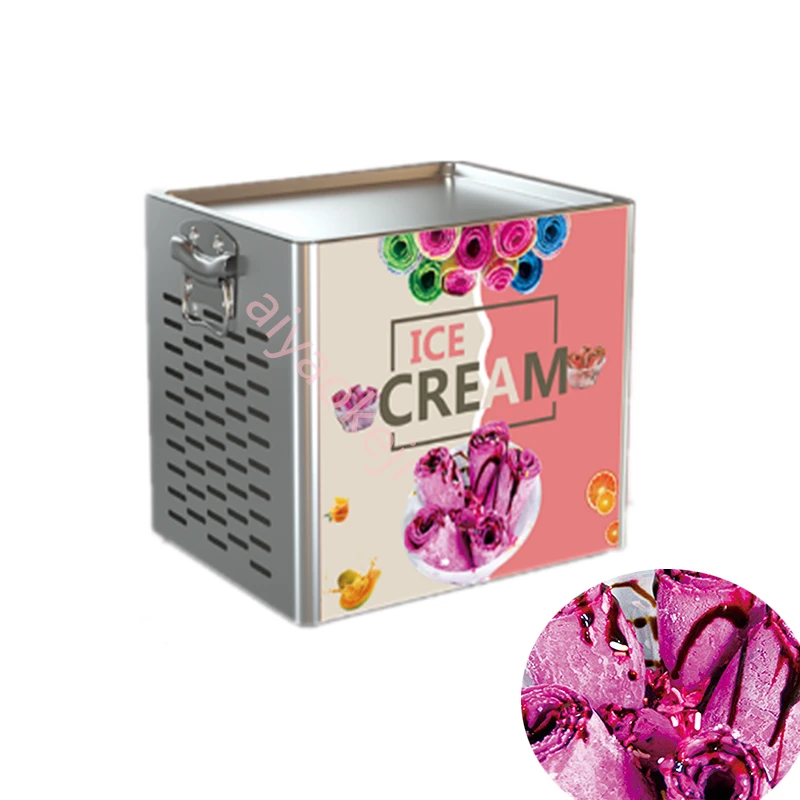 Коммерческая маленькая машина для жарки льда электрическая тайская сковорода