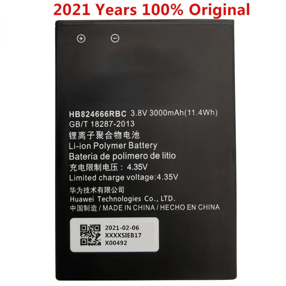 

100% Оригинальный аккумулятор HB824666RBC для Huawei E5577 E5577Bs-937, сменная батарея с реальной емкостью телефона 3000 мАч Akku