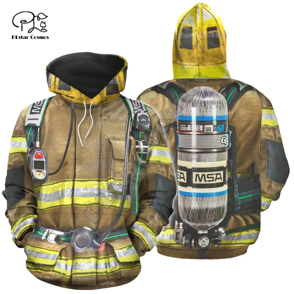 

PLstar Cosmos Amazing Firefighter Suit Fireman 3D Print Hoodies Sweatshirts Zip Hooded For Men And Women Casual Streetwear Q35
