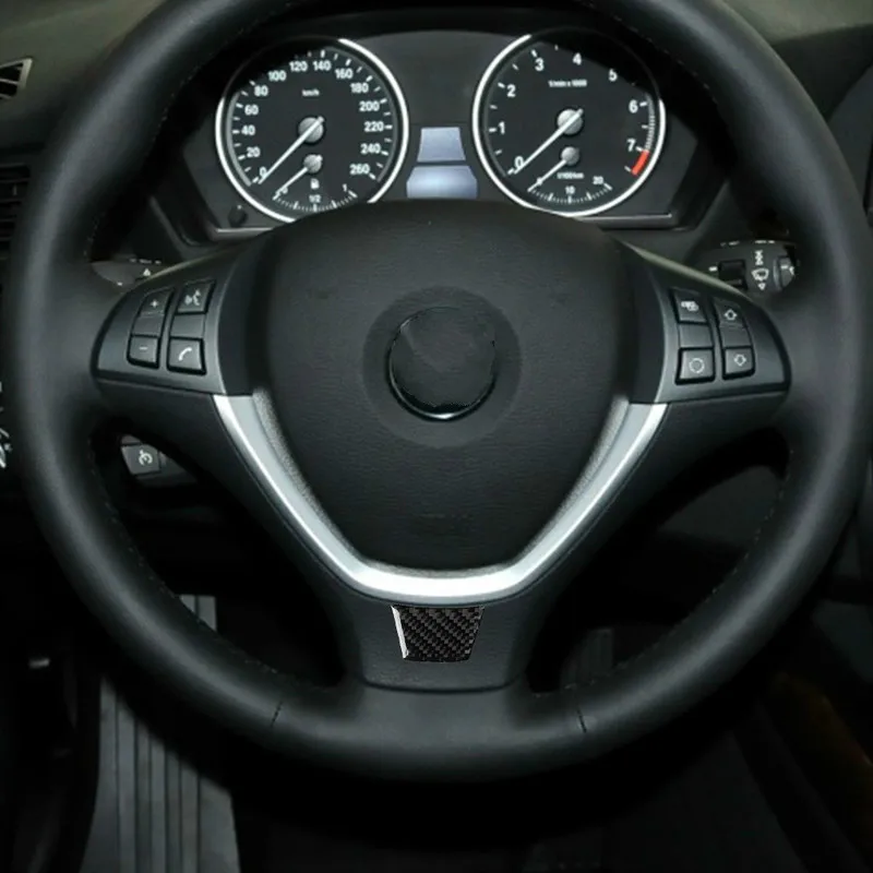 Чехол-наклейка для рулевого колеса из углеродного волокна с логотипом M