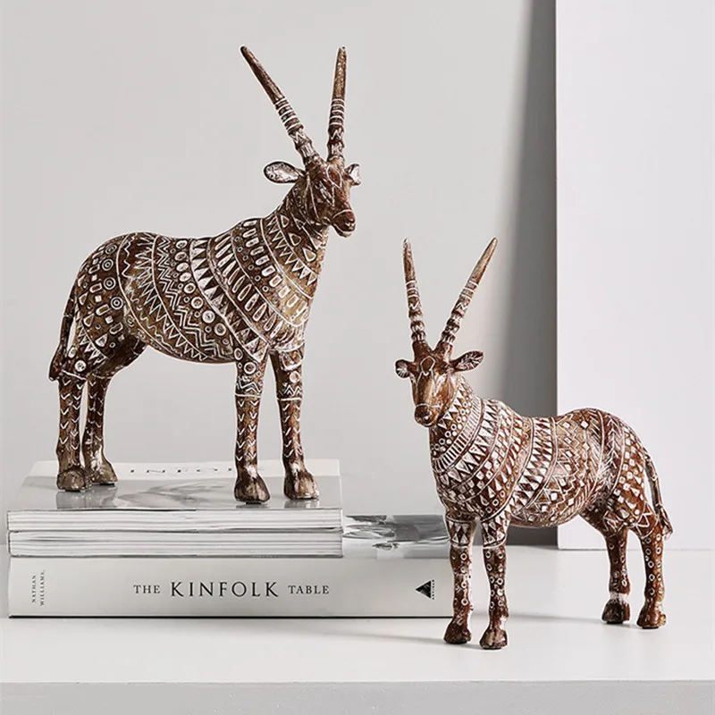 Африканская Антилопа Искусство Скульптура фигурка животного изделия из смолы