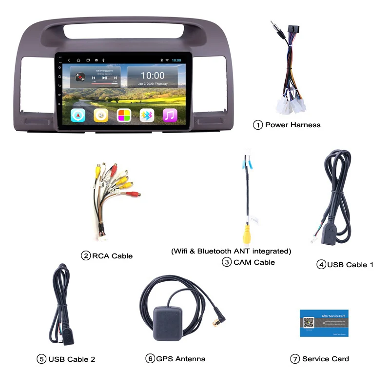 

Car Radio 2G RAM Android 9 Car DVD Multimedia Player for Toyota Camry 2002 2003 2004 2005 2006 CAR GPS Navigation Radio