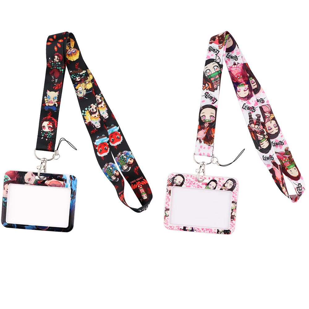 

JF672 Anime Demon Slayer Neck Straps Lanyards for key ID Card Pass Gym Cellphone USB Badge Holder DIY Hanging Rope