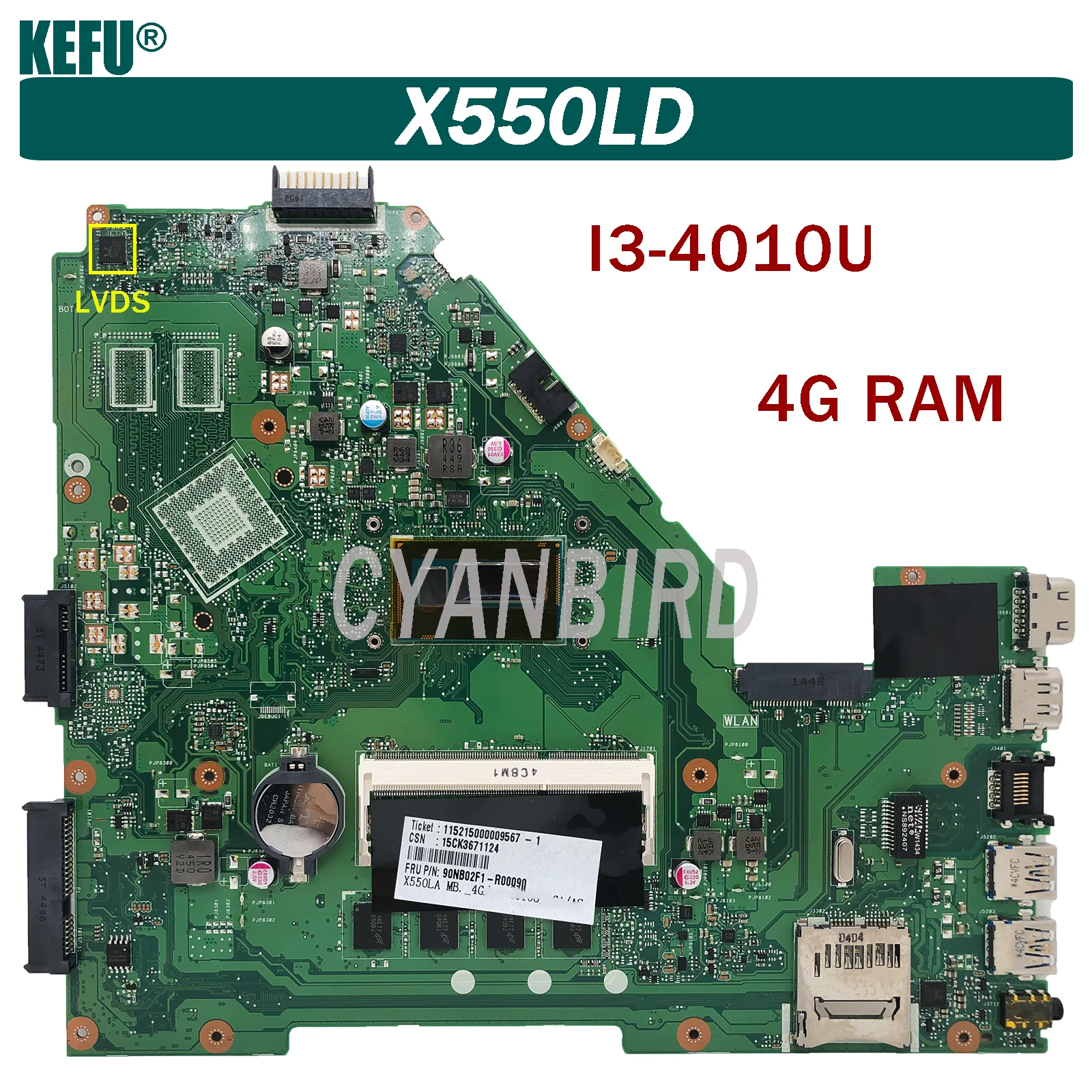 

Материнская плата Dinzi X550LD для ноутбука ASUS X550LA X550LC X550LN X550L