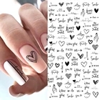 3d Слайдеры для ногтей, сексуальные, наклейки картинок девушек, с черными цветами, наклейки для маникюра для декора, аксессуары из фольги для дизайна ногтей, LAF634-643