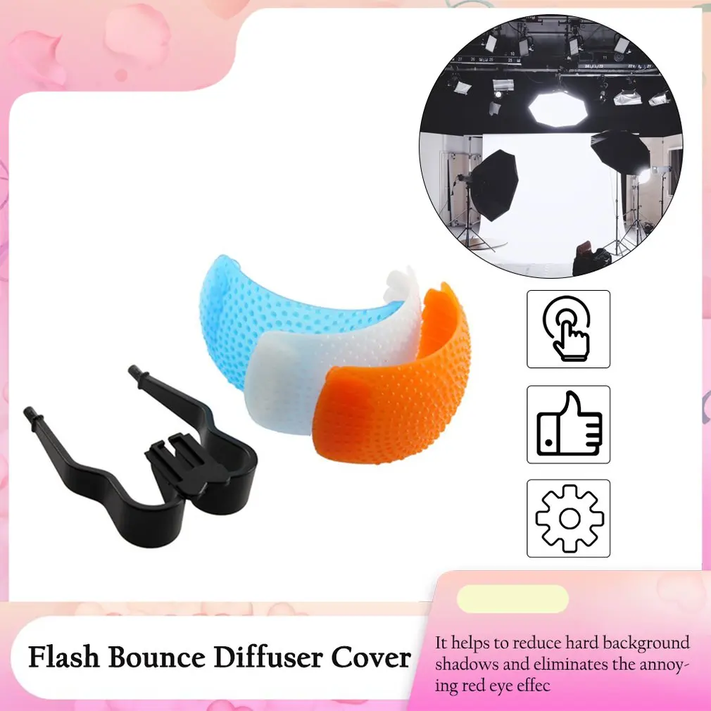 Новые 3 Цвета Pop Up для отражения вспышки рассеиватель камеры крышка набор