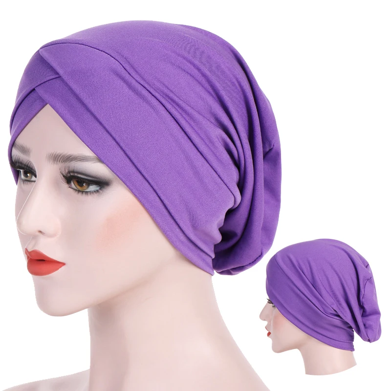 Внутренние шапочки под хиджаб для женщин Мягкий Эластичный Тюрбан из хлопка лоб
