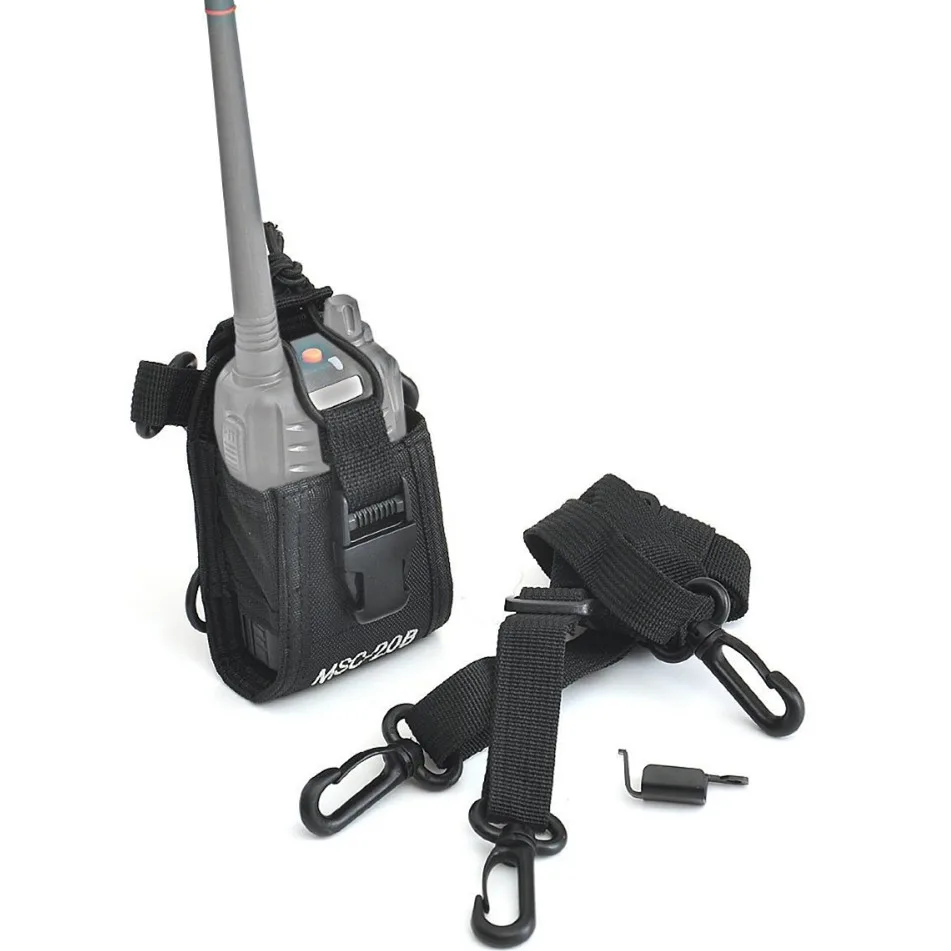 2PCS MSC-20B Nylon Pouch Bag Walkie Talkie Carry Case for Baofeng UV5R UV82 bf888S UV-9R Plus TYT Mototrola Ham Two Way Radio