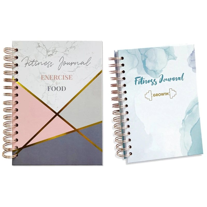 

2 предмета тренировки Фитнес журналы планирования, ежедневно еженедельно Non-от планировщик, блокнот для Фитнес в синем и розовом цвете