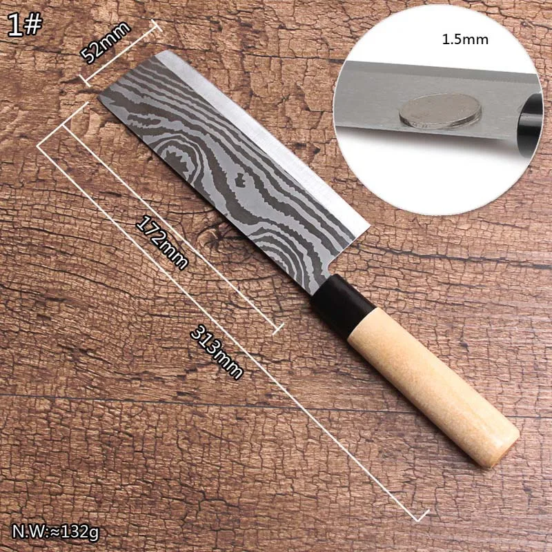 7 in cleaver knife 4 шт./компл. нержавеющая сталь стейк ножи столовая посуда набор Западная столовые приборы посуда ужин кофе ложки и ложки нож, вилки с подаро - Цвет: 7 in cleaver knife