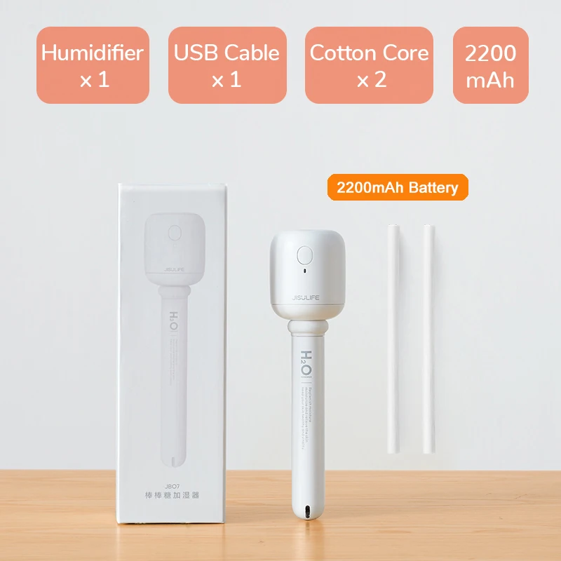 

JISULIFE Mini Wireless Air Humidifier Portable Silent Aroma Diffuser USB Rechargeable Humidifier for Home Bedroom Car Difusor