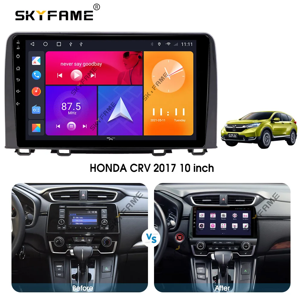 

SKYFAME Android Автомобильная Навигация Радио мультимедийный плеер для HONDA CRV 2017 автомобильная стереосистема