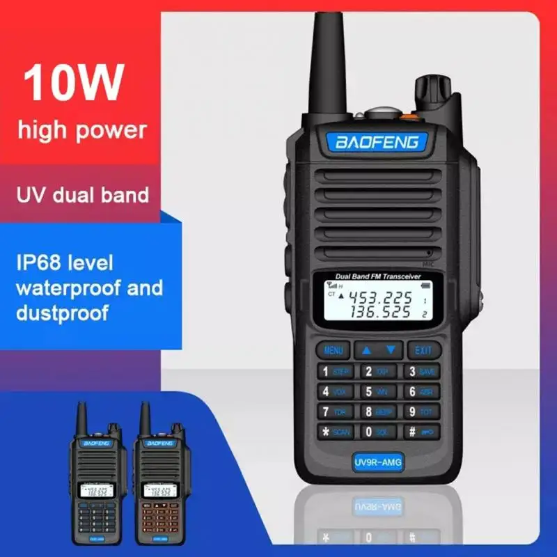 

Radio Handheld 128 Channel UV Dual Band High Power Walkie Talkie 20W 20km IP68 Waterproof Portable Sea Land LCD Display Two Way