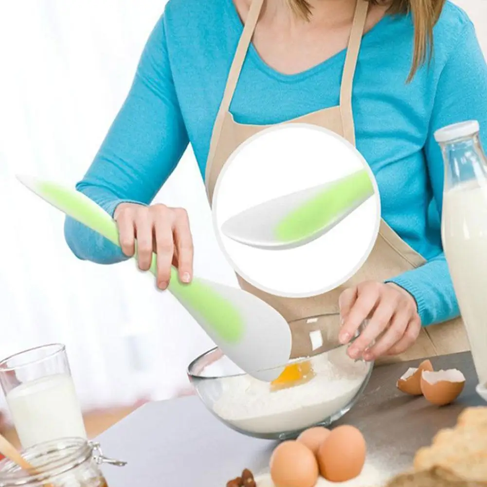 

Silicone Cream Baking Scraper Non Stick Butter Spatula Cutter Chocolate Smoother Heat Resistant Kitchen Pastry Tools Scraper