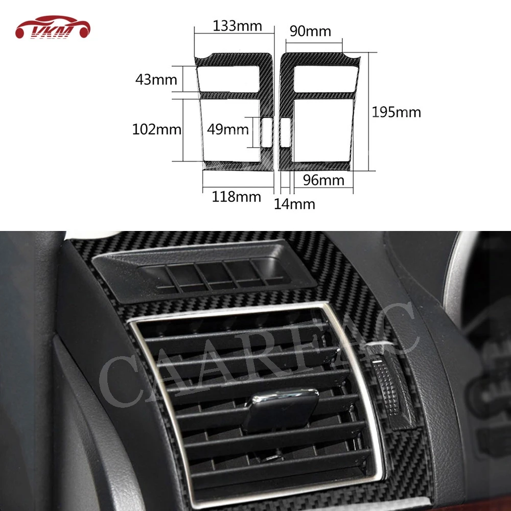 2 шт. декоративные наклейки из углеродного волокна для приборной панели