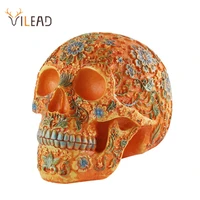 vilead 9 styles of personalized skulls home decoration art painting supplies halloween props skull ornaments fashion bar decor