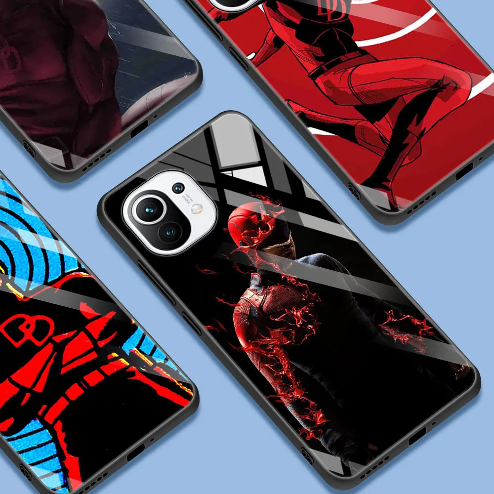 

Daredevil Marvel Case For Xiaomi Mi 11 Lite 5G 10T Pro 9T 10 Lite 11Ultra CC9 CC9E 11i Redmi 9 Tempered Glass Phone Cover