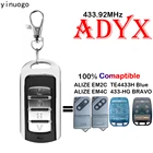 Для ADYX TE4433H BLUE 433-HG BRAVO Пульт дистанционного управления для гаражных ворот ADYX ALIZE EM2C EM4C Пульт дистанционного управления с фиксированным кодом и скользящим кодом