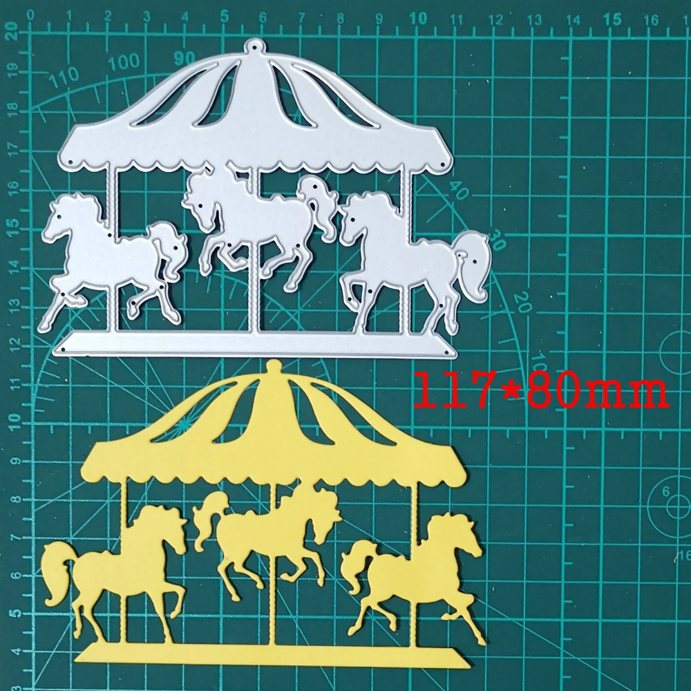 Новые металлические ножницы для резки "Карусель" фигурной вырубки для скрапбукинга и эмбоссирования бумаги и картона.