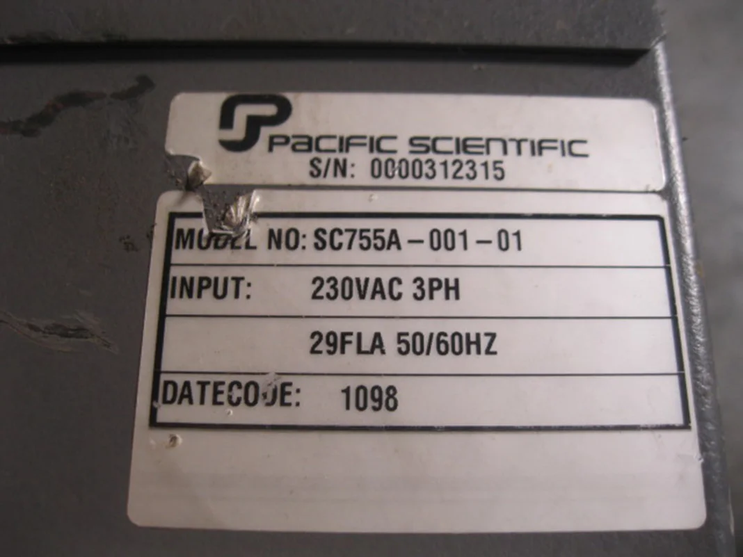 

SC755A-001-01 Pacific Scientific Programmable Position Controller Used