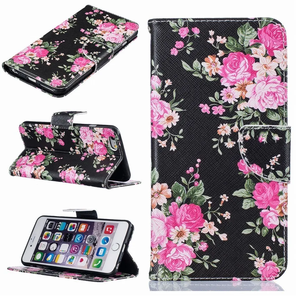 Цветные кожаные чехлы для телефона для Apple iPhone 5 5S SE 6 6S 7 8 Plus X XS MAX XR Чехлы для книг с отделениями для карт Fundas DP07G