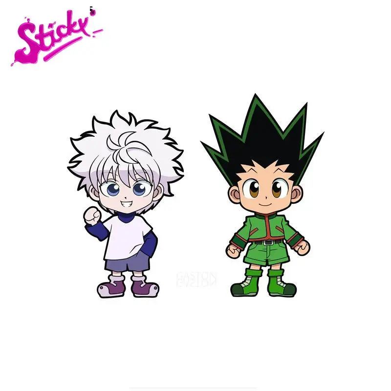 Липкая аниме наклейка для автомобиля Hunter X Gon And Killua декоративная мотоцикла