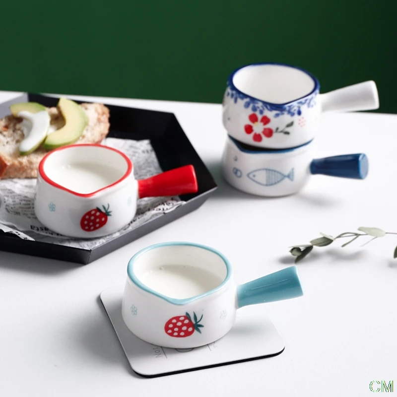 

Ceramic Mini Milk Cup With Handle Japanese Milk frothing Jugs Coffee Milk Pot