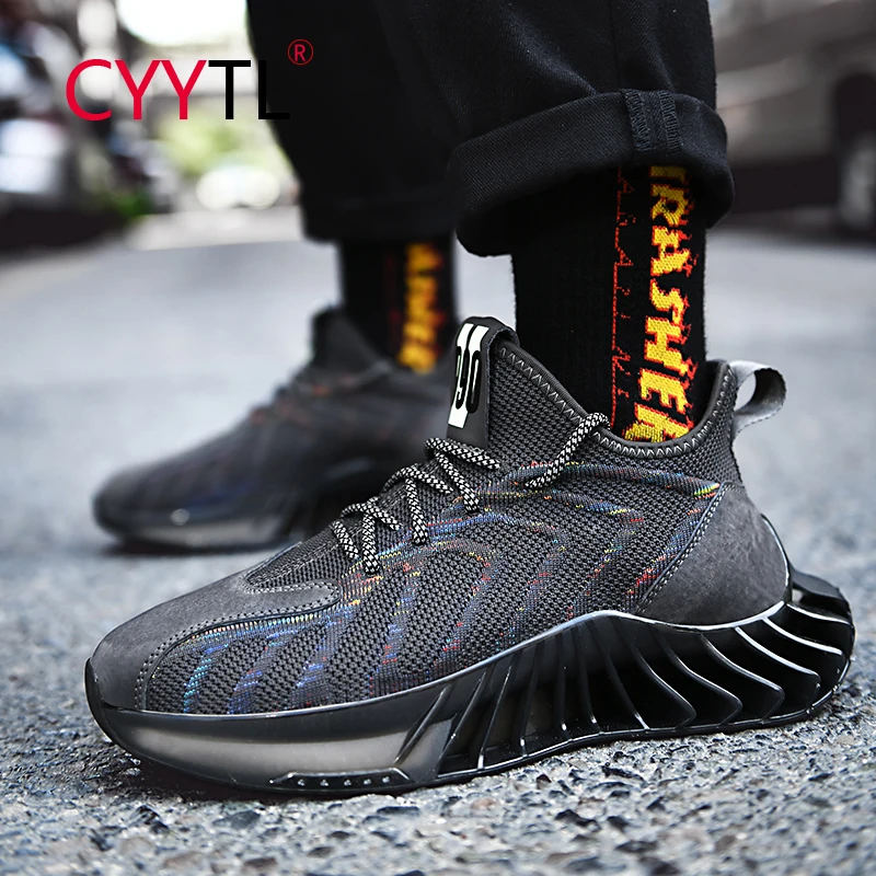 

CYYTL Increased Men Breathable Blade Youth Sneakers Non Slip Casual Fashion Shoes Trail Running Sport Walking Street Tennis