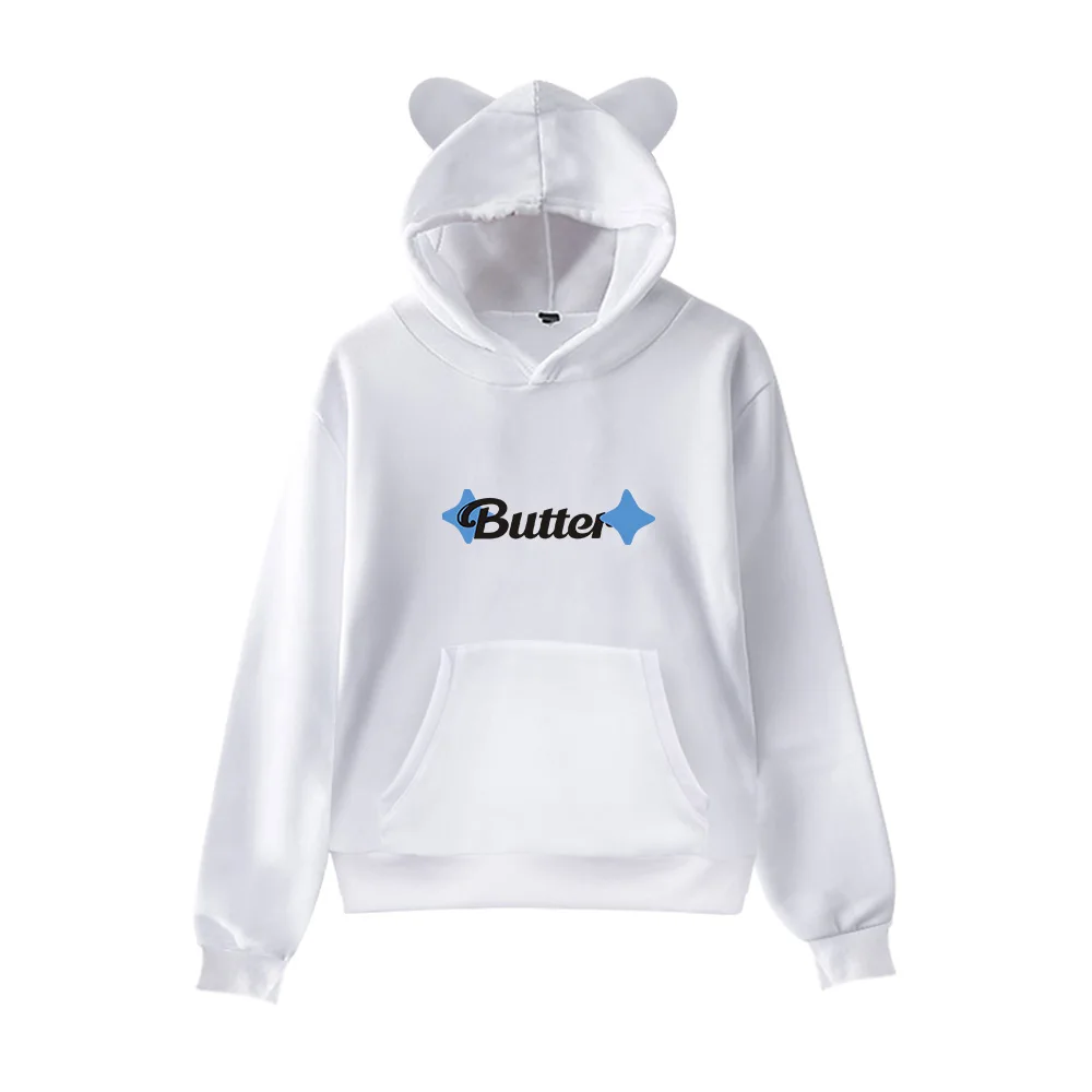 

Новый альбом масло, укороченный топ с капюшоном, Женская толстовка Bangtan с кошачьими ушками, семейный костюм, толстовки для фанатов