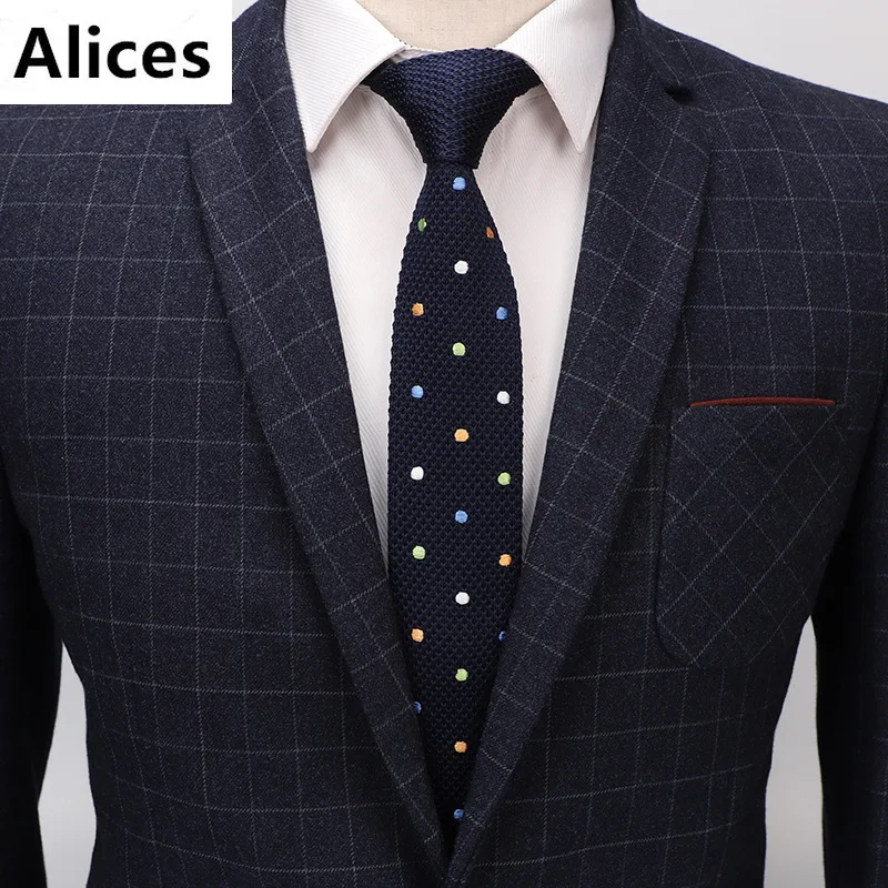 

5.5CM New Men's Knit Casual Skinny Knitting Neckties for Wedding Evening Party Gravata Slim Ties for Man Knitted Neck Tie XHZZ