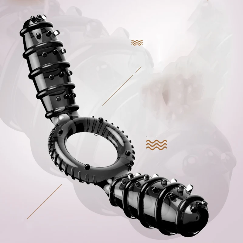 Двойной пуля Вибрирующая пенис для дополнительной женской стимуляции задержки