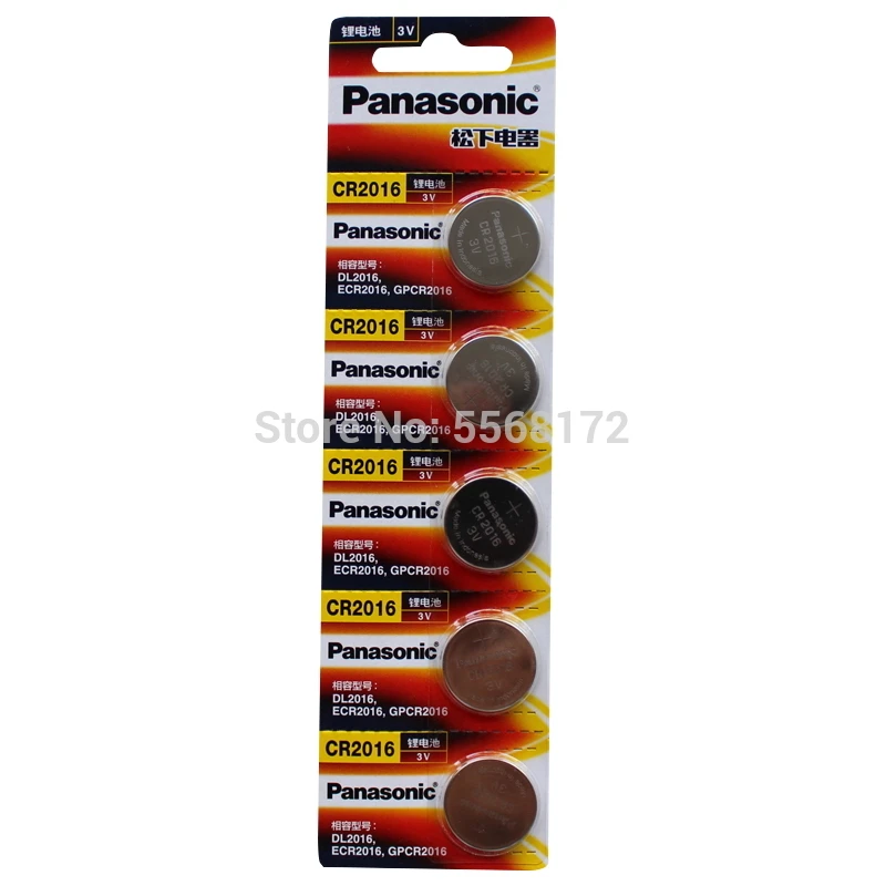 10 шт./лот PANASONIC оригинальный CR2016 кнопочный аккумулятор 3 в литиевые батареи CR 2016