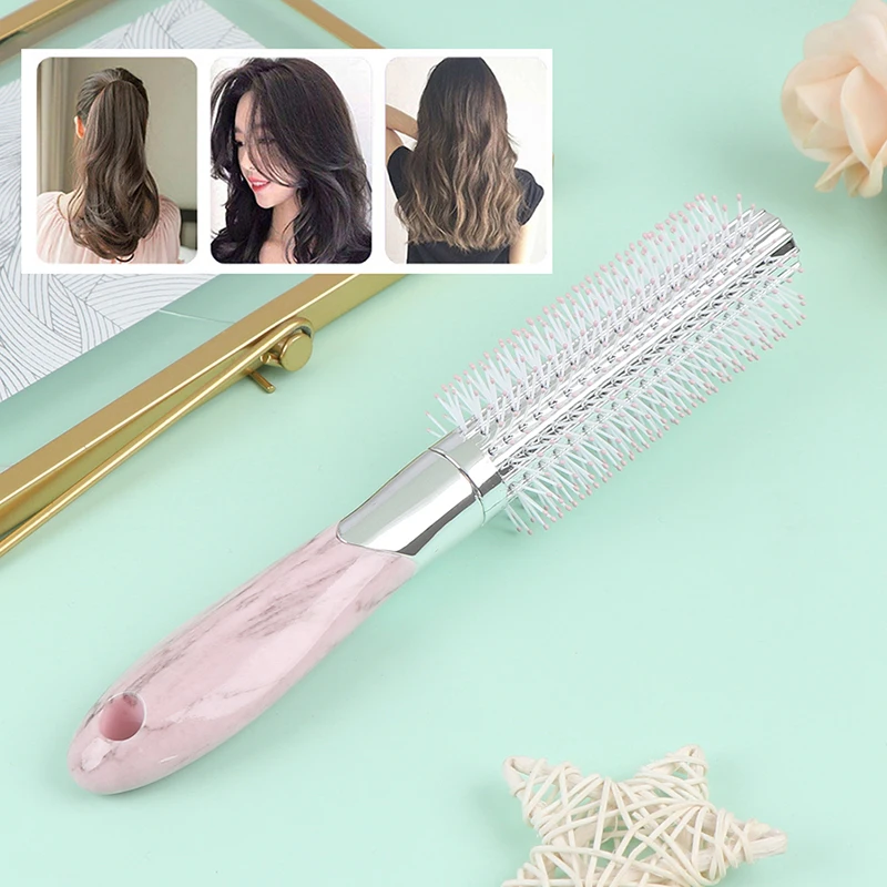 

1PC Roll Brush Round Hair Comb Wavy Curly Styling SalonTool Non-slip Handle Hair Care Brush Hairdressing Curly Straight Comb