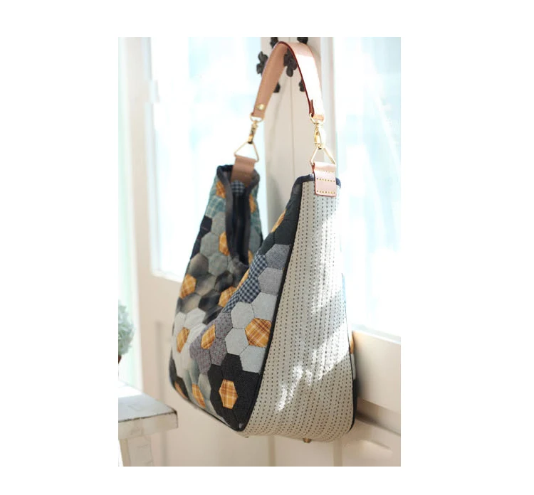 50 шт./лот Шестигранная окрашенная в пряжку ткань стиле пэчворк Длина по бокам 3 8