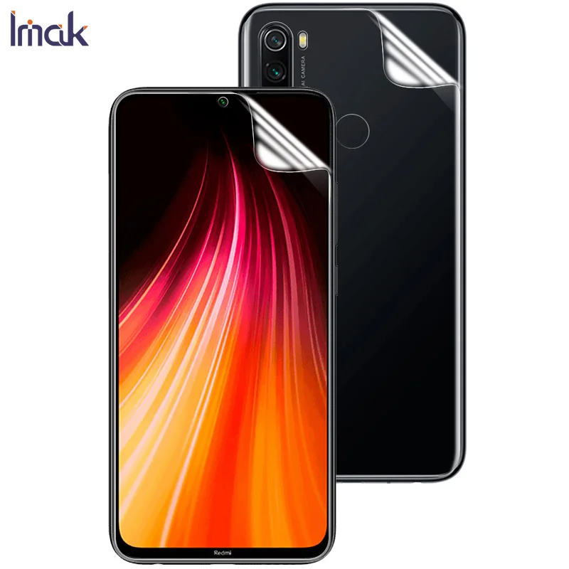 Imak Гидрогелевая пленка для Xiaomi Redmi Note 8 7 Pro задняя Передняя Задняя Защитная Прозрачная Олеофобная пленка