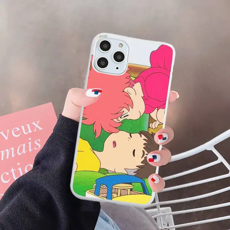 

Hayao Miyazaki anime ponyo Phone Case Candy Color for iPhone 6 7 8 11 12 s mini pro X XS XR MAX Plus