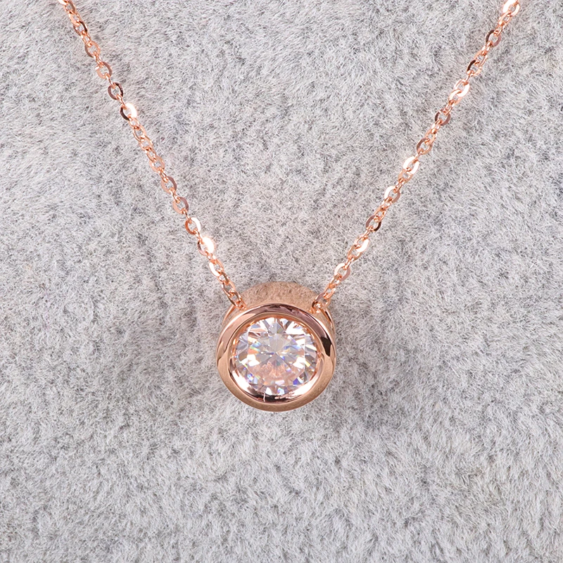 Ожерелье из жёлтого золота с муассанитом 10 к 40 + 5 см | Украшения и аксессуары