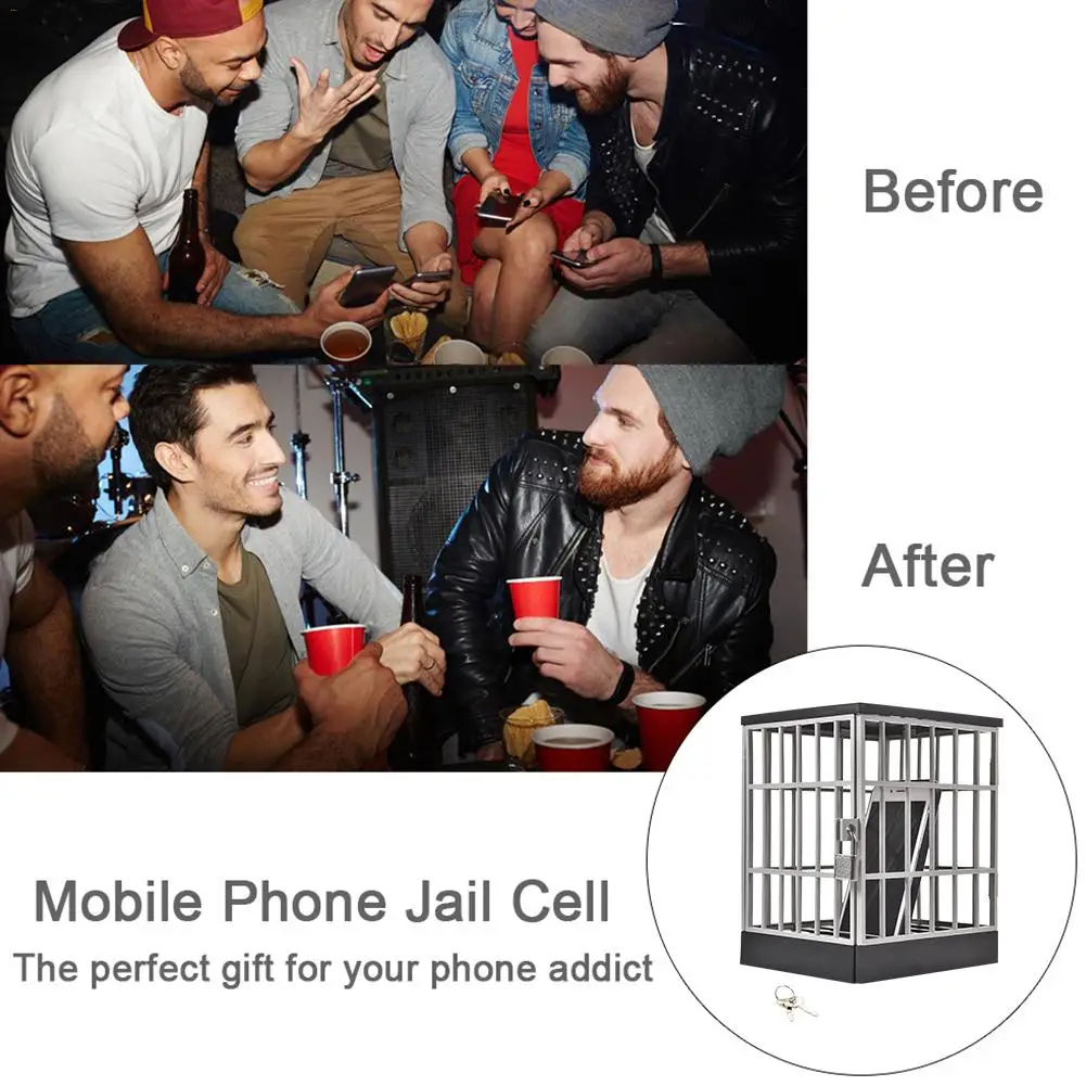 mobile phone jail cell prison lock up smartphone lightweight storage cage holder antistress brinquedos for kids adults party hot free global shipping