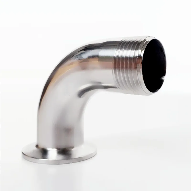 

1-1/2''(DN40) BSP Male Threaded Pipe Fitting 90 degree Elbow Tri Clamp 64mm Ferrule