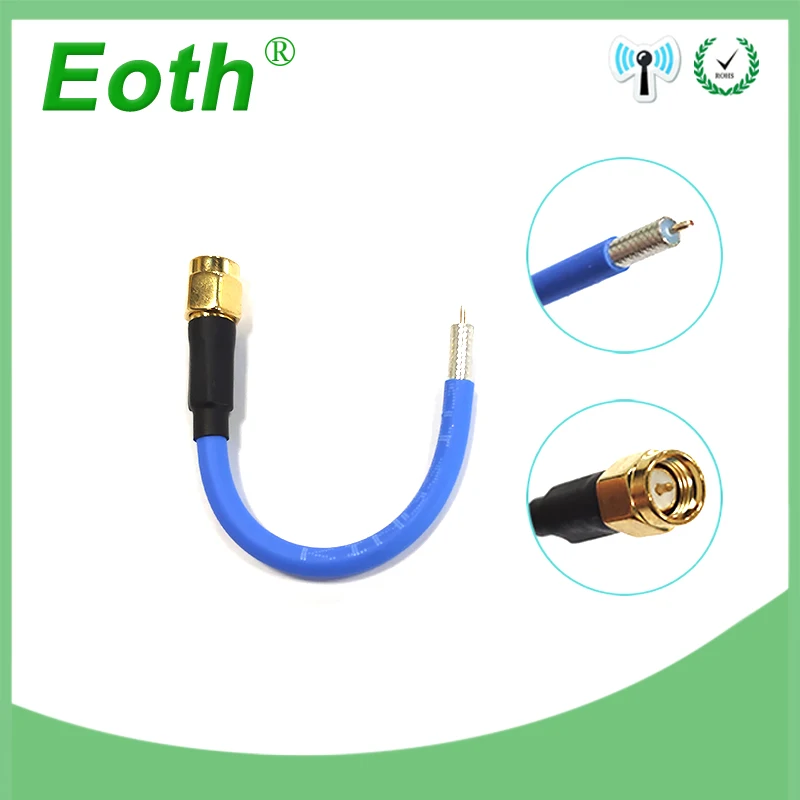 РЧ коаксиальный RG402 кабель SMA штекер для открытия конца с Sn наконечником pcb пайки