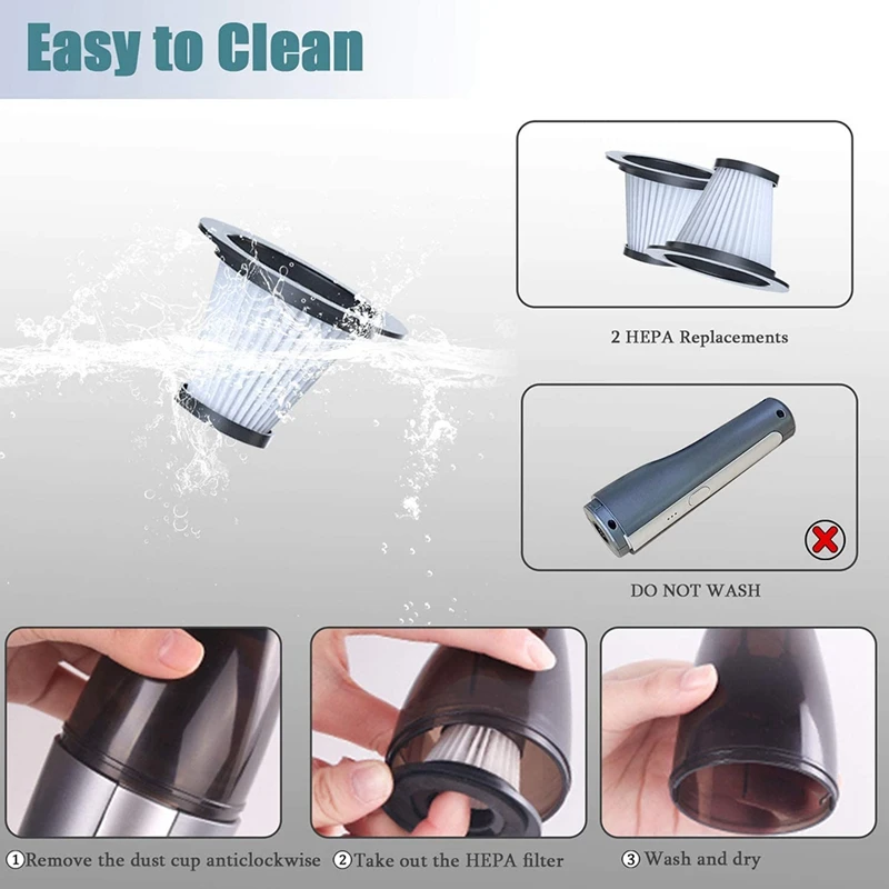 

Portable Cordless Car Vacuum Cleaner for Car/Home/Office Cleaning Dry and Wet,60W High Power 6000Pa Strong Adsorption Of