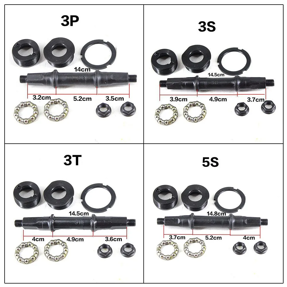 

Bicycle Complete Bottom Bracket Axle Set For 68mm BB Shell Multi-Size Bike Bottom Bracket With Bearings Cycling Bike Accessories