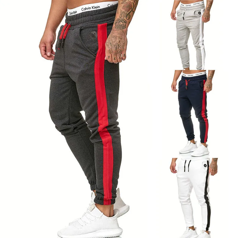 

2021 Универсальные мужские повседневные спортивные брюки со шнуровкой и карманами