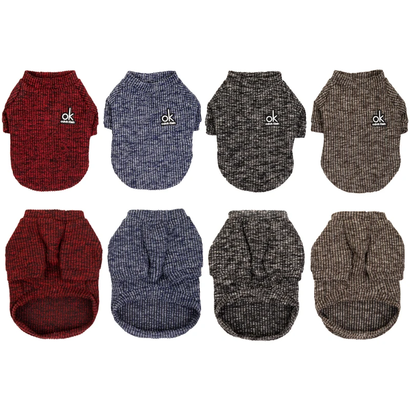 Вязаная одежда для собак теплое зимнее пальто маленькой собаки свитер Shih tzu