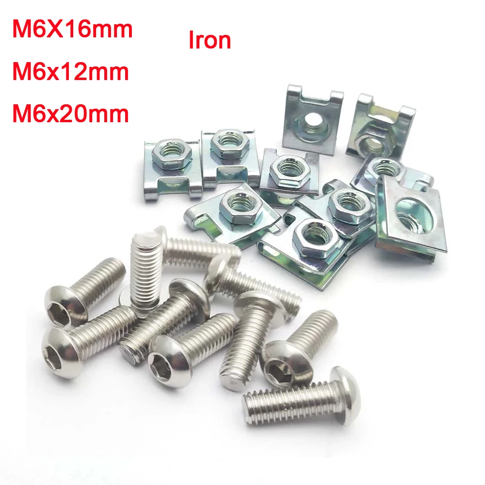 10 комплектов болтов и U-образных зажимов с гайками пластиковая крышка