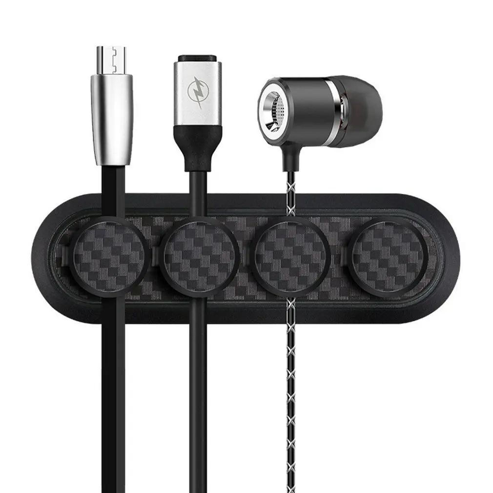

Cable Organizer 4 Sets Of Data Cable Strong Fixed Cable Winder Desktop Organizer Cable Buckle Clamp Magnetic Cable Organizer